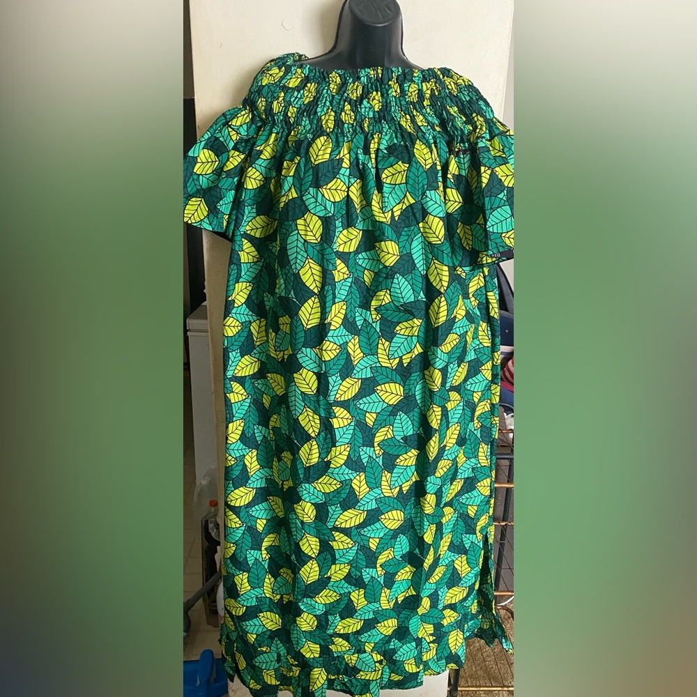 Leaf Patterned Dress